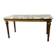 Table basse bois doré et plateau marbre style Louis XVI