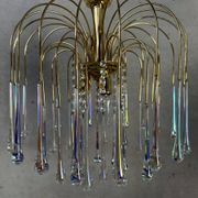 Chandelier en goutte d'eau de style Hollywood Regency – Massif