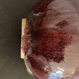 Vase soliflore français Lucette Pillet en grès rouge sang de boeuf, 1980
