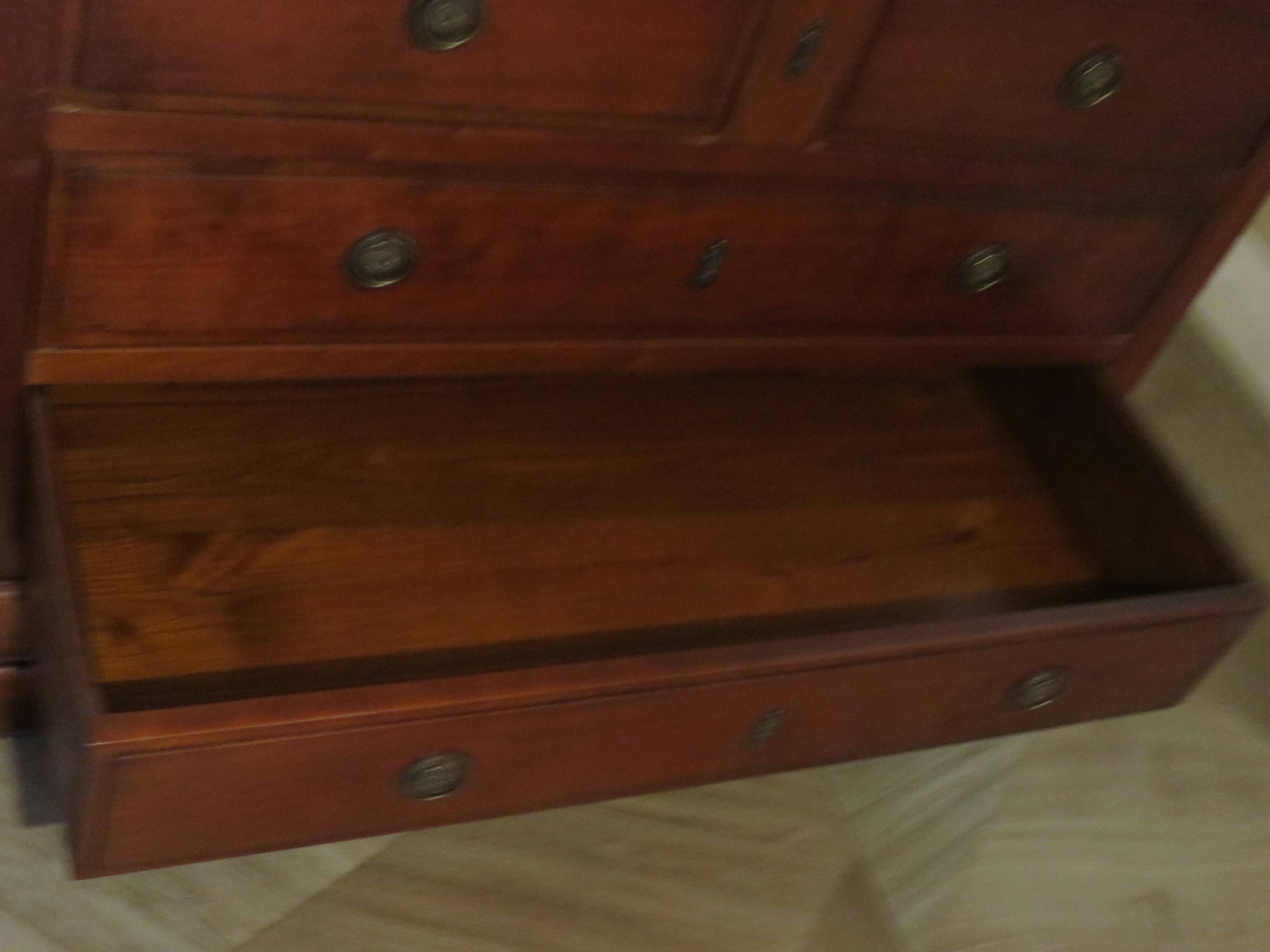 Antique - chest of drawers - 4 drawers - solid wood - cherry