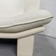 Nicoletti Salotti Postmodern Italian Ivory White Leather or Leatherete Sofa 1980