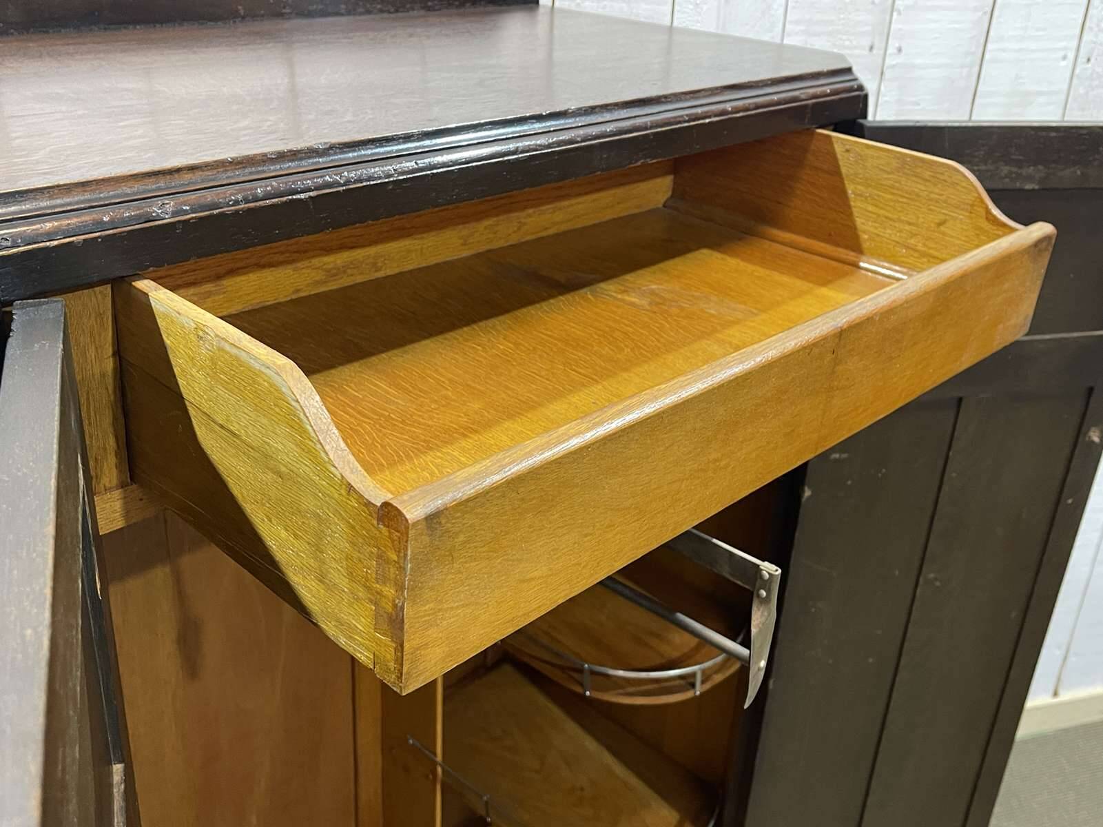 1930s English oak student wardrobe