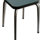 Stool blue sky and chromed metal, vintage 70s formica