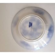 Set of 7 soup plates, Grand Bouquet Boch-Frères Keramis, 19th century
