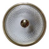 Vintage glass and gold metal globe ceiling light