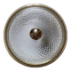 Vintage glass and gold metal globe ceiling light