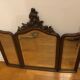 Carved wooden triptych mirror 80x68cm