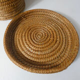 large straw basket banneton folk art