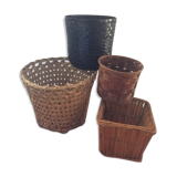 Matching wicker jars