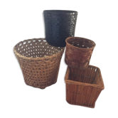 Matching wicker jars