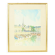 Charming Painting Watercolor Carlier 1989 Honfleur France