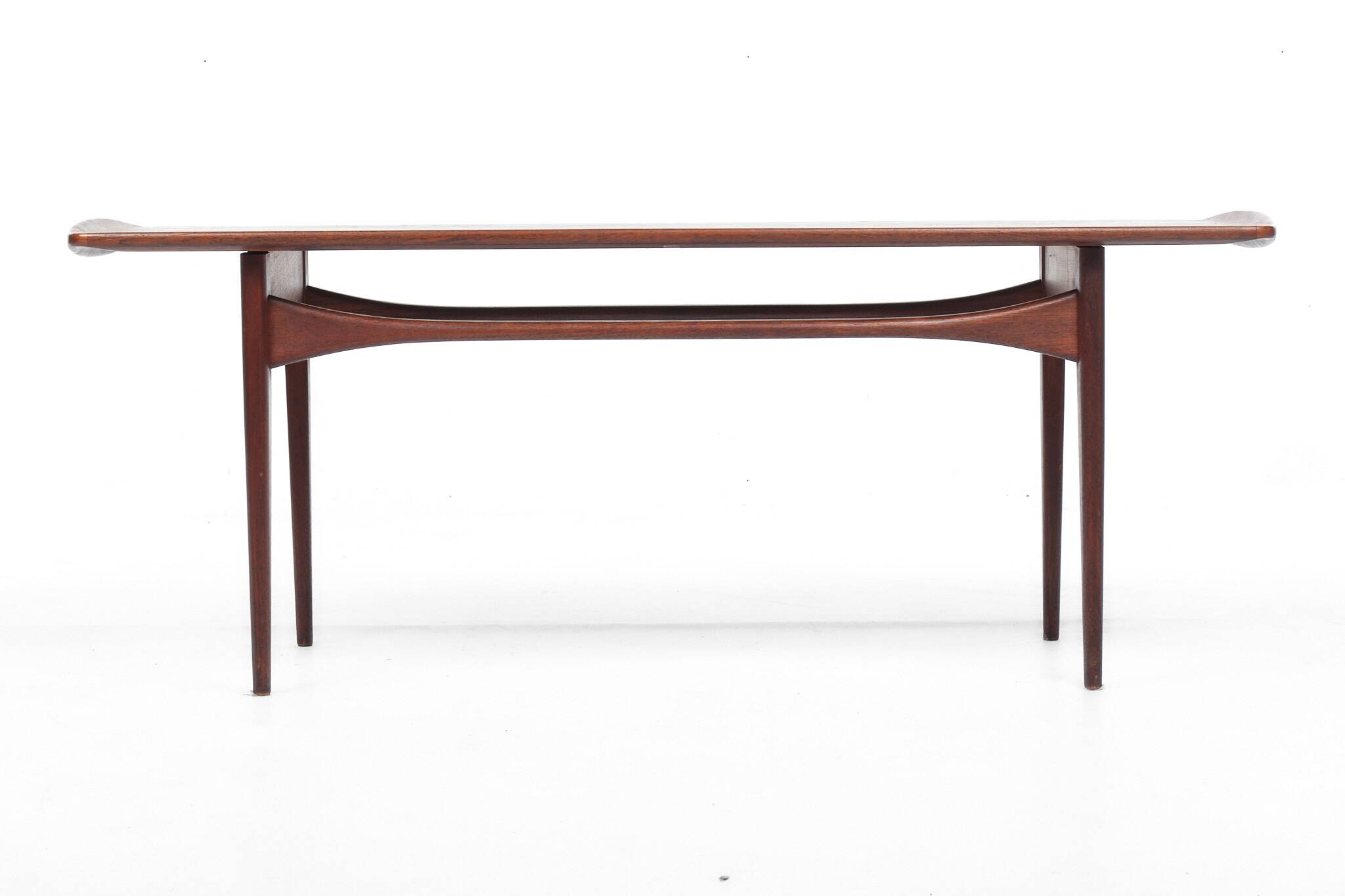 Tove Kindt-Larssen coffee table, vintage, solid teak, Denmark, 1960s.
