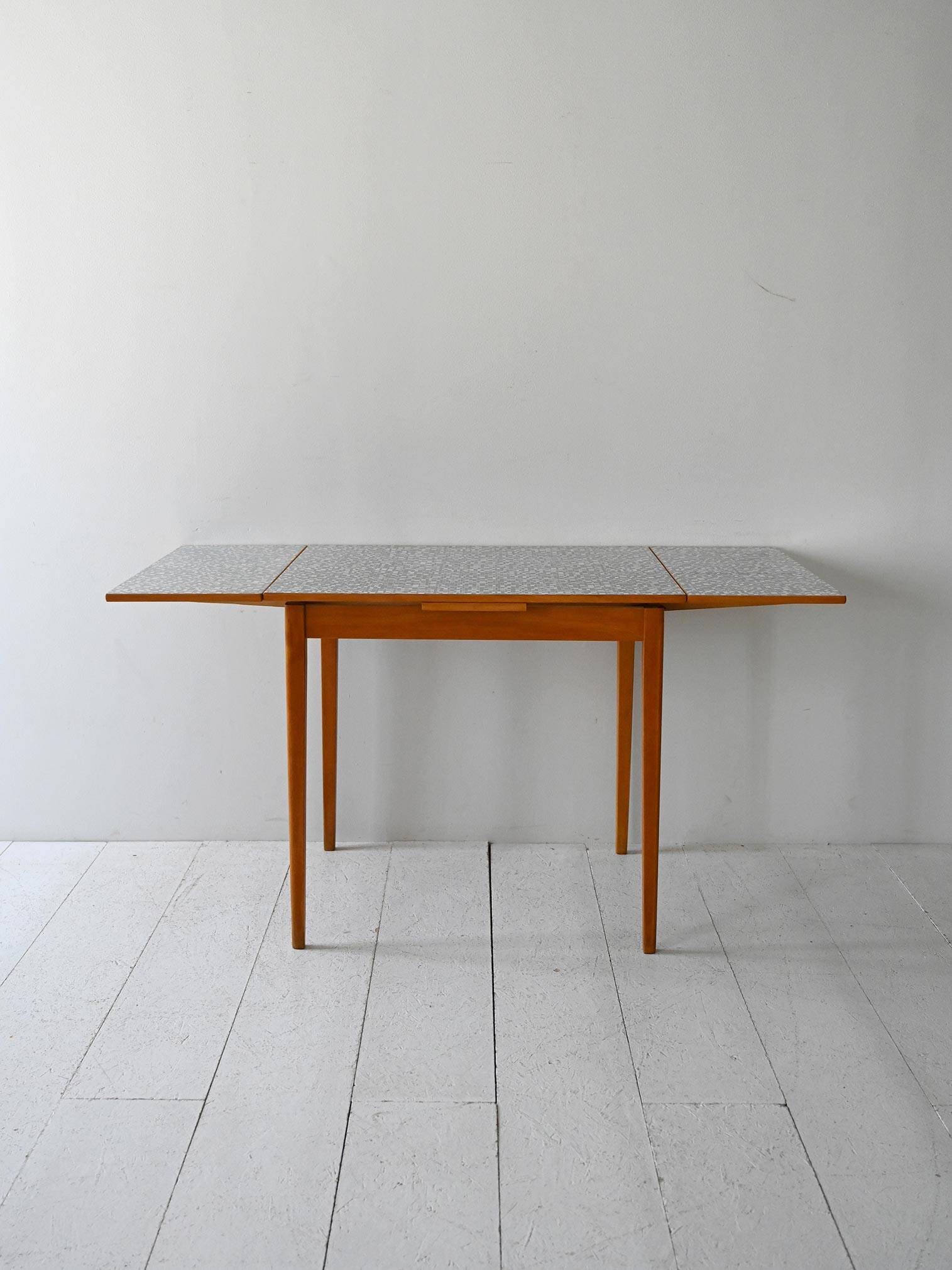 Vintage Scandinavian Edsbyverken Extendable Table with Formica Top