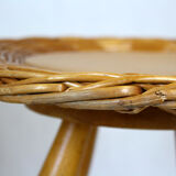 Mid-century rattan stools attributed to Jan Kalous for úluv, Czechoslovakia, 1960s, set of 3