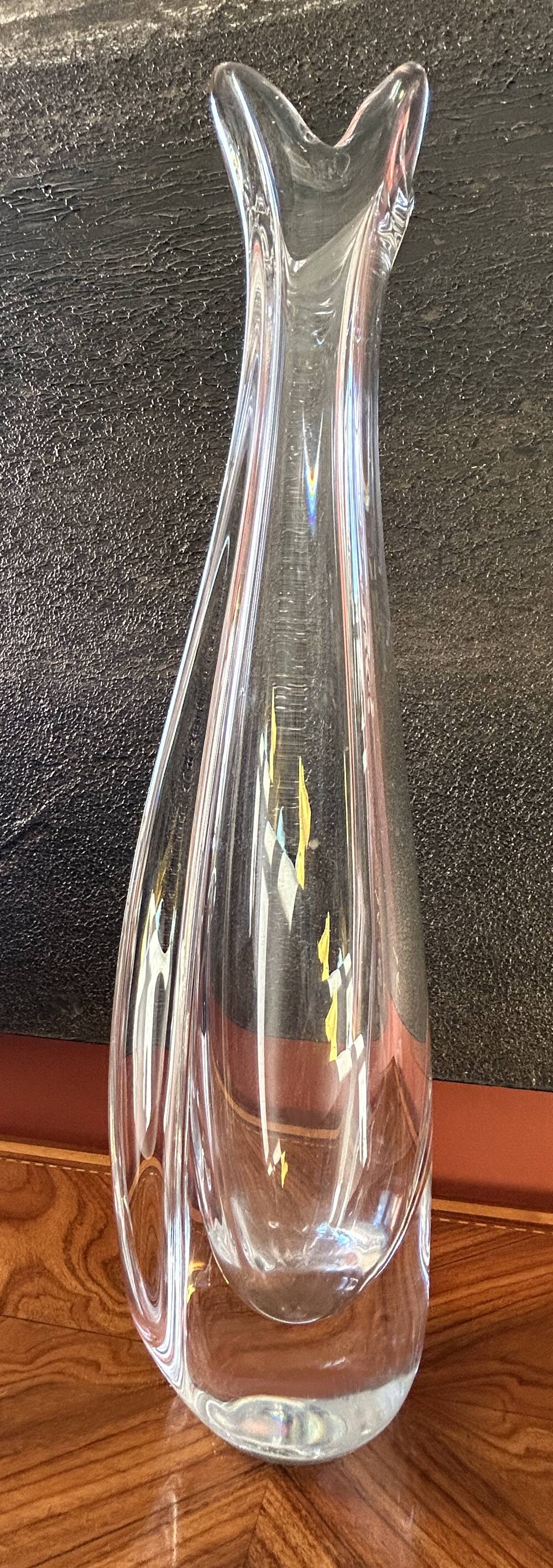 Large sculptural crystal vase from Sèvres, France, 1970s, 51 cm