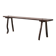 French Primitive Wooden Bench with Splayed Legs, 19th Century