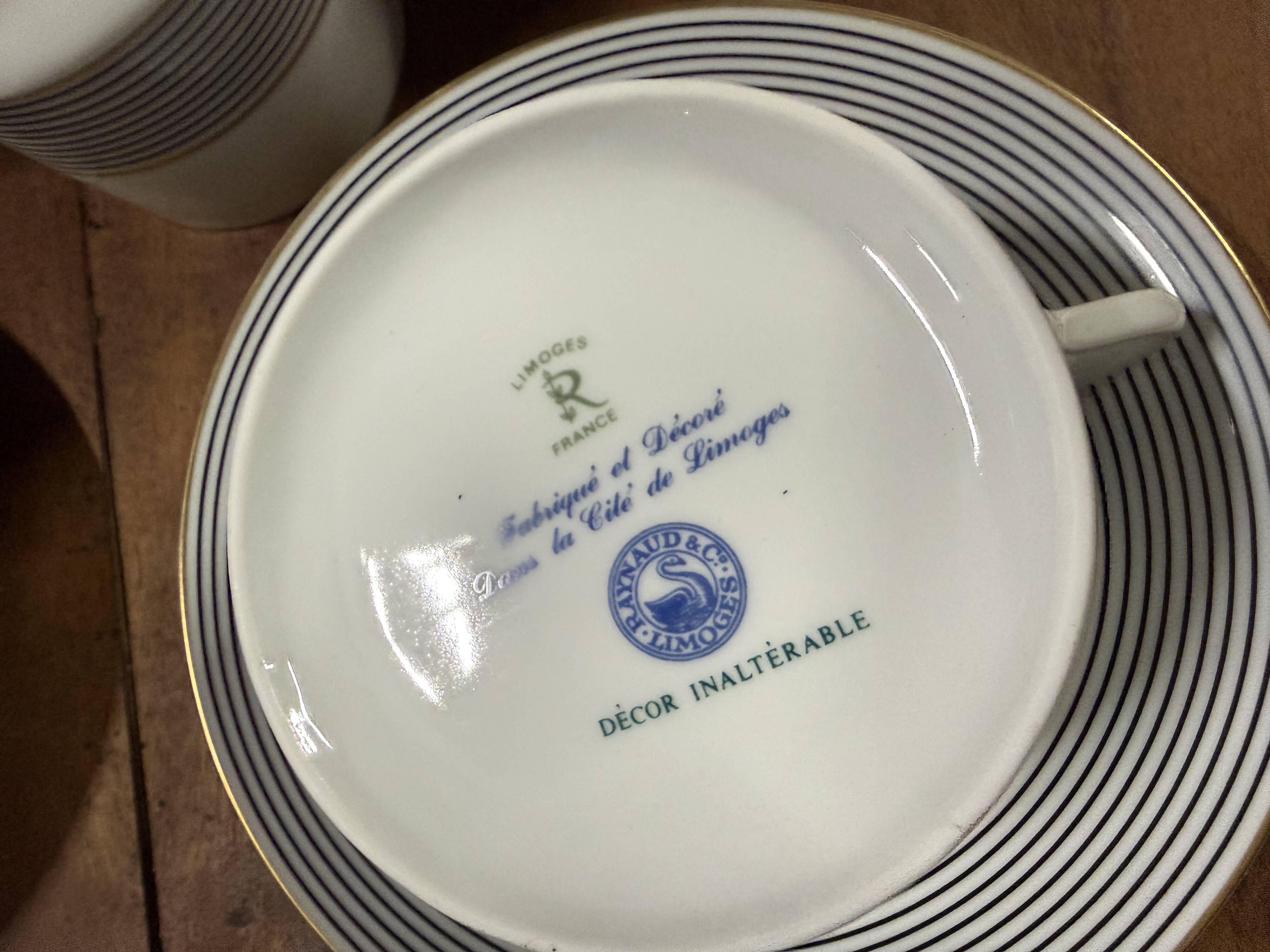 Limoges porcelain tête-à-tête by Raynaud