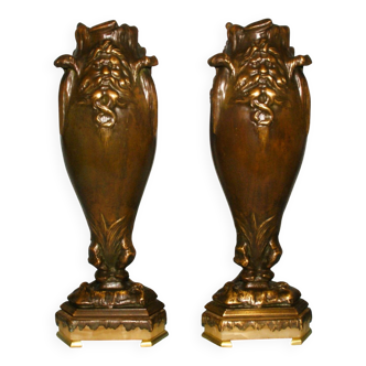 Adorns large bronze vases Bacchus (1850-1900)