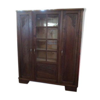 Wooden bookcase 3 doors