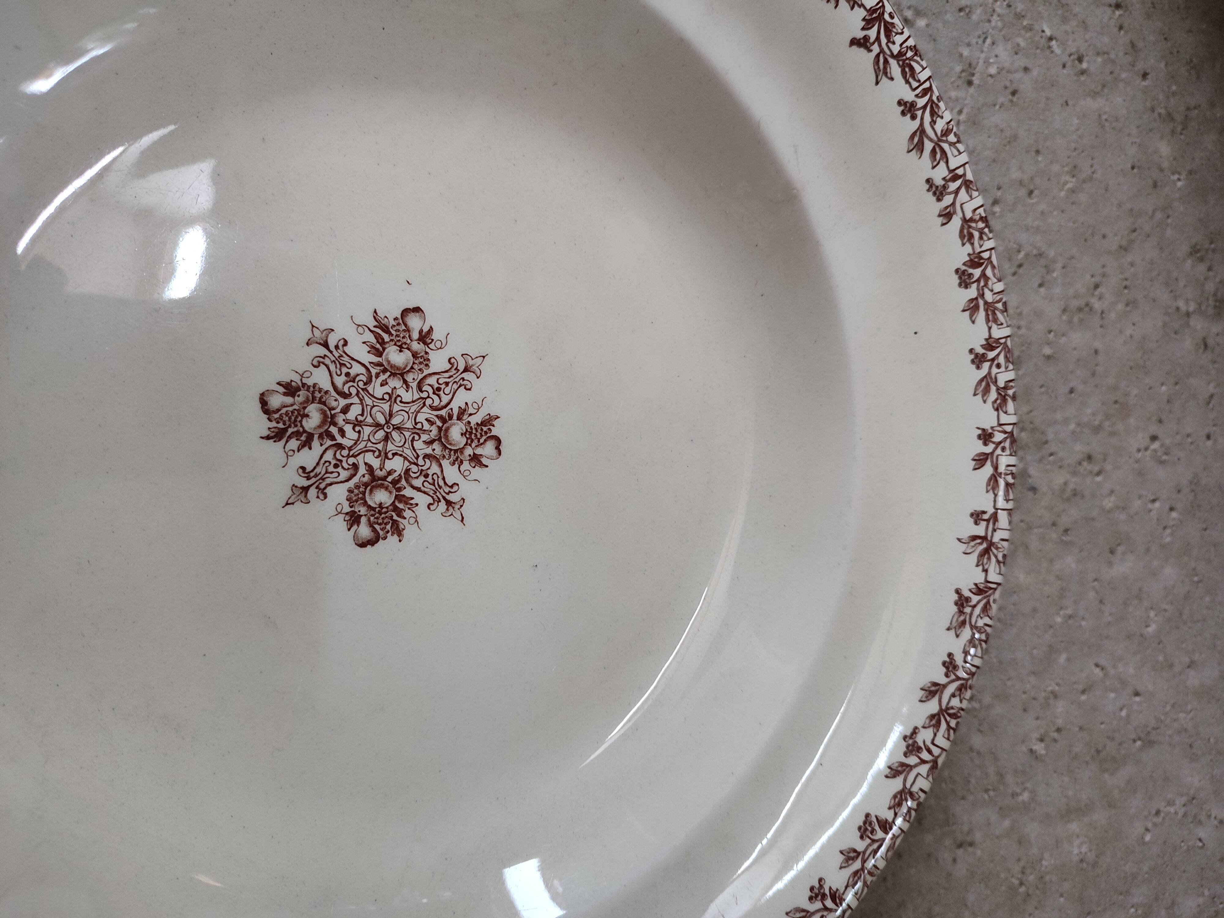 Old iron earth serving dish