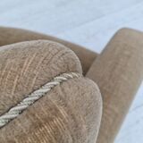 1970s, Danish design, velour chair, original condition, beech wood