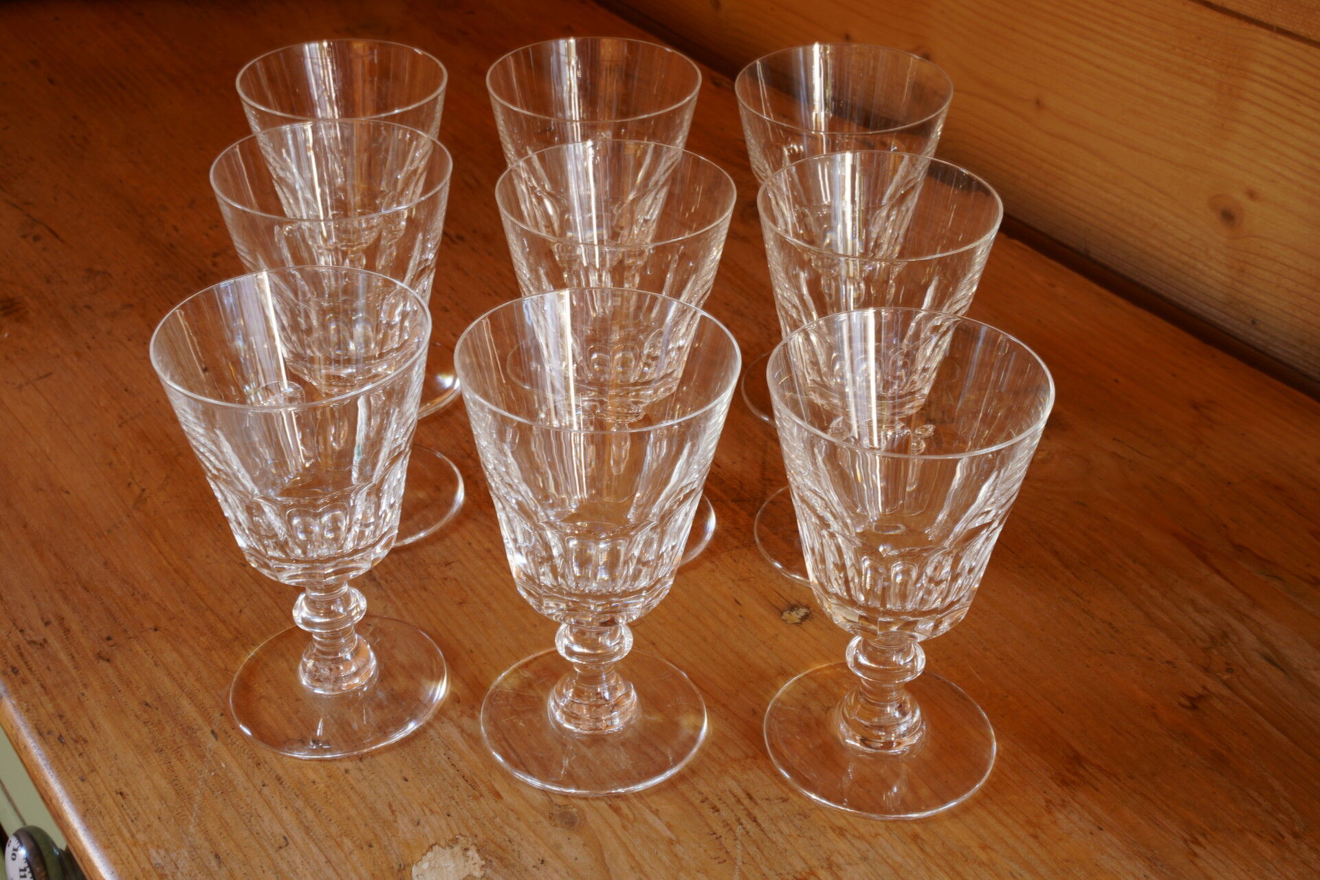 Set of 9 crystal wine glasses from Saint-Louis - Caton model