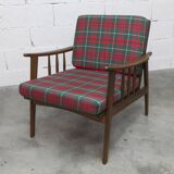 Scandinavian teak armchair, 1960s, Scottish style, collapsible