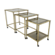 1970's italian brass & smoked glass nesting tables