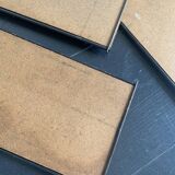 Vintage 1960 String wall shelf in gold wood - 60 x 50 cm