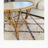 Table basse en rotin
