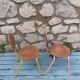 Pair of vintage stackable children's chairs