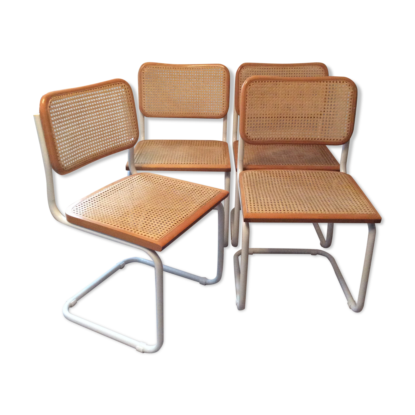 Series of 4 chairs Marcel Breuer Cesca B32