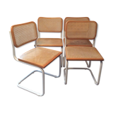 Series of 4 chairs Marcel Breuer Cesca B32