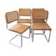 Series of 4 chairs Marcel Breuer Cesca B32