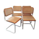 Series of 4 chairs Marcel Breuer Cesca B32