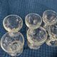 Set of 12 hand-sized crystal glasses with flower decoration