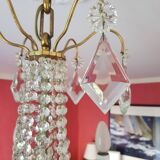 6-light hot air balloon chandelier with crystal pendants, late 19th century