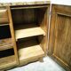 Art deco wood and marble bedside table