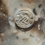 Male torso sculpture by patinated casting, signed to be identified.