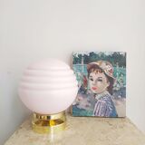 Pink opaline globe lamp