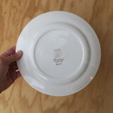 6 assiettes rebord jaune pale Ceranord St Amand