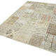 Handmade Anatolian Overdyed 173 cm x 240 cm Beige Patchwork Carpet