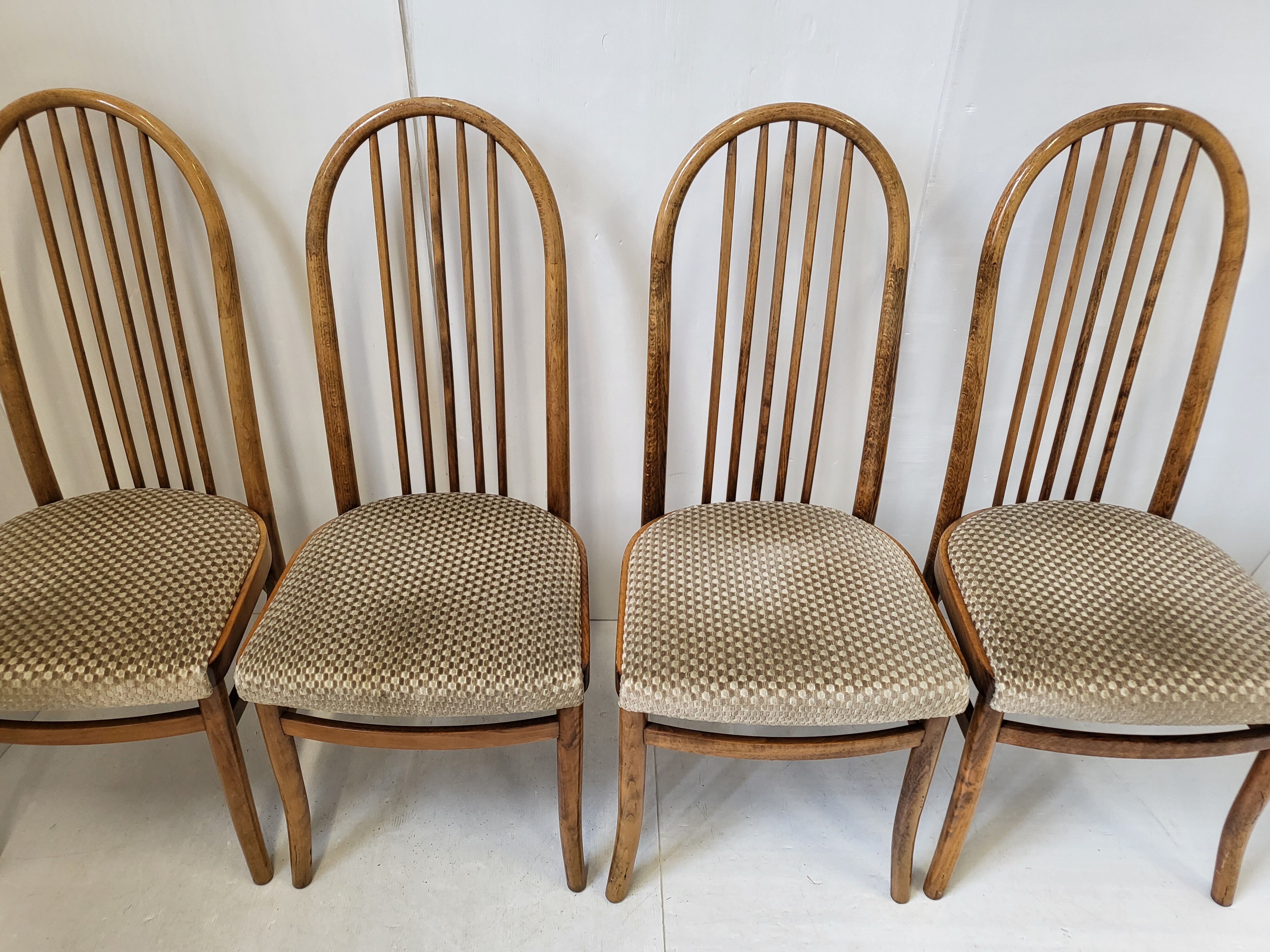 Suite of 4 chairs Baumann vintage 1970