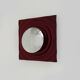 Paul Neuhaus wall lamp in red glass and chrome reflector