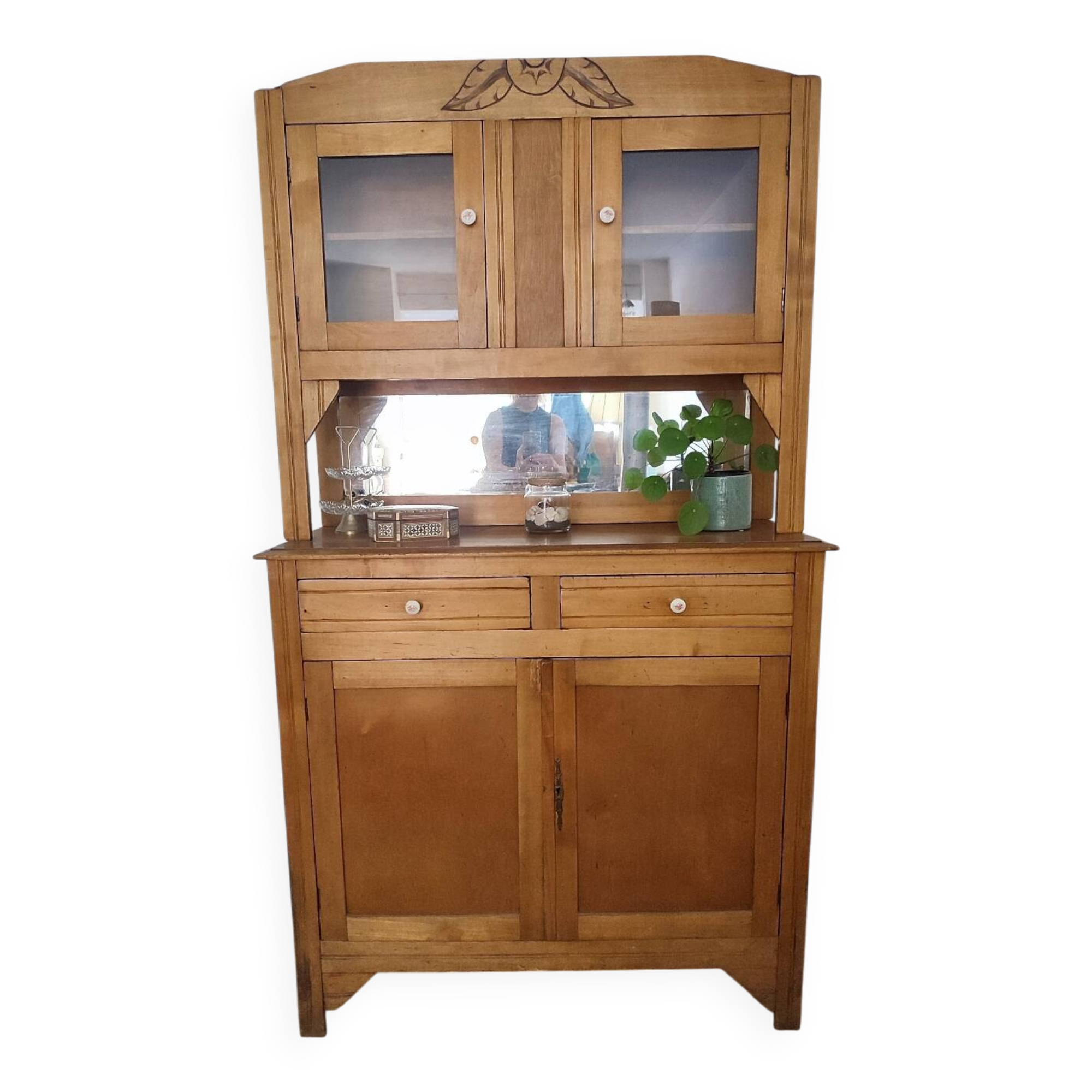 Vintage light wood sideboard