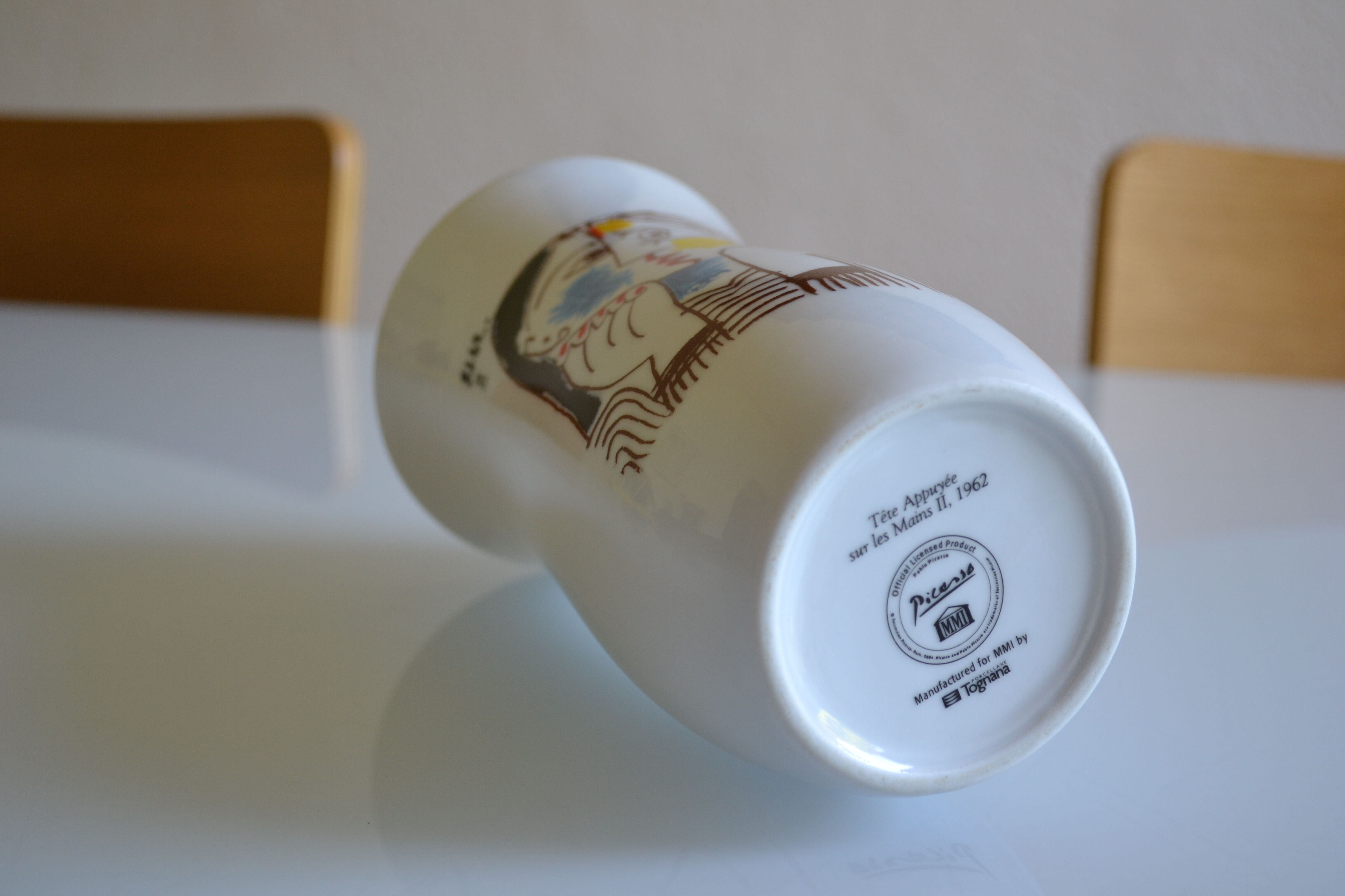 Ceramic vase after picasso " head leaning on the hands " 1962