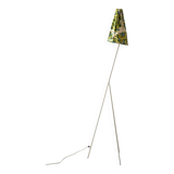 Vintage tripod floor lamp in white metal