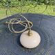 Vintage powder pink opaline globe player 1950