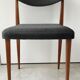 Scandinavian chair teak grey fabric 1960