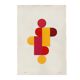 Collage on old paper - Pop yellow red and pink - signed eawy